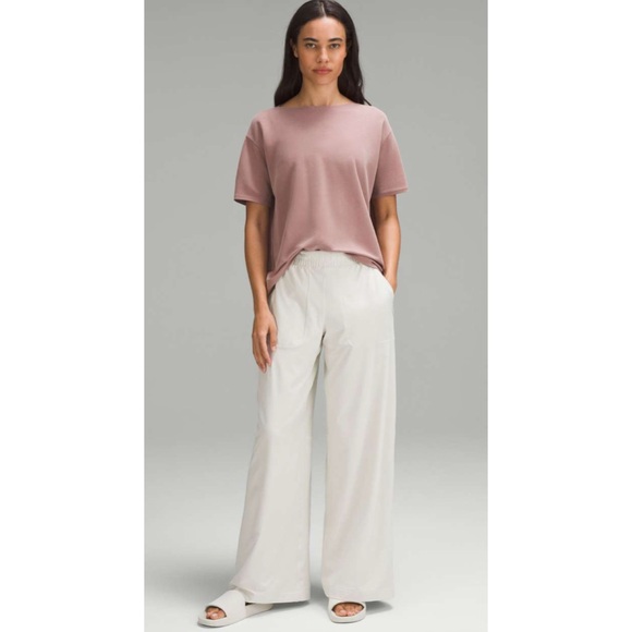 Lululemon Pique Knit Back In Action Short Sleeve Top Twilight Rose *No Size Tag* - Picture 4 of 16